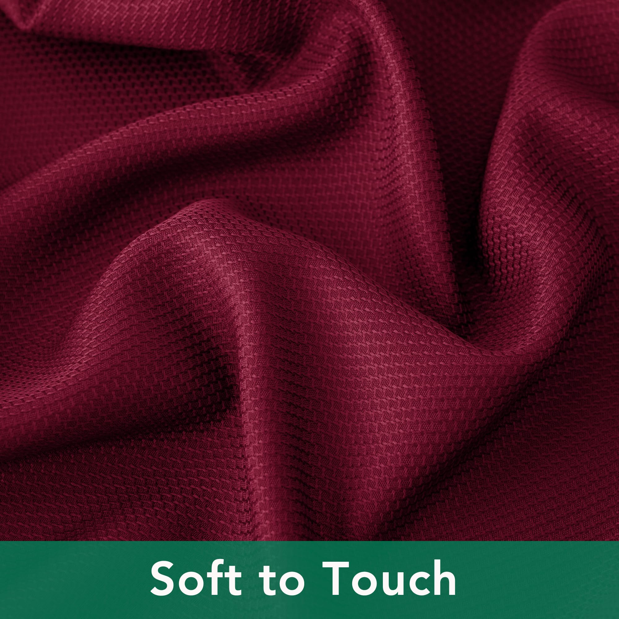 Biscaynebay Burgundy tablecloth wipes clean after meals for easy care