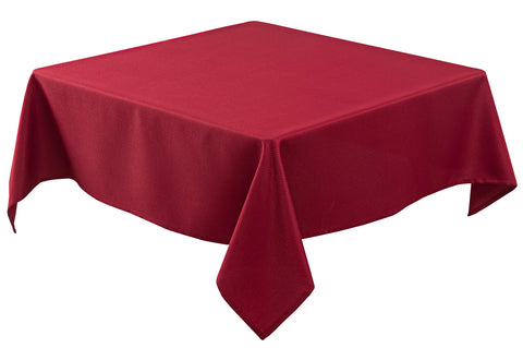Biscaynebay textured fabric Christmas square tablecloth in red, 90x90, ideal for elegant holiday dining