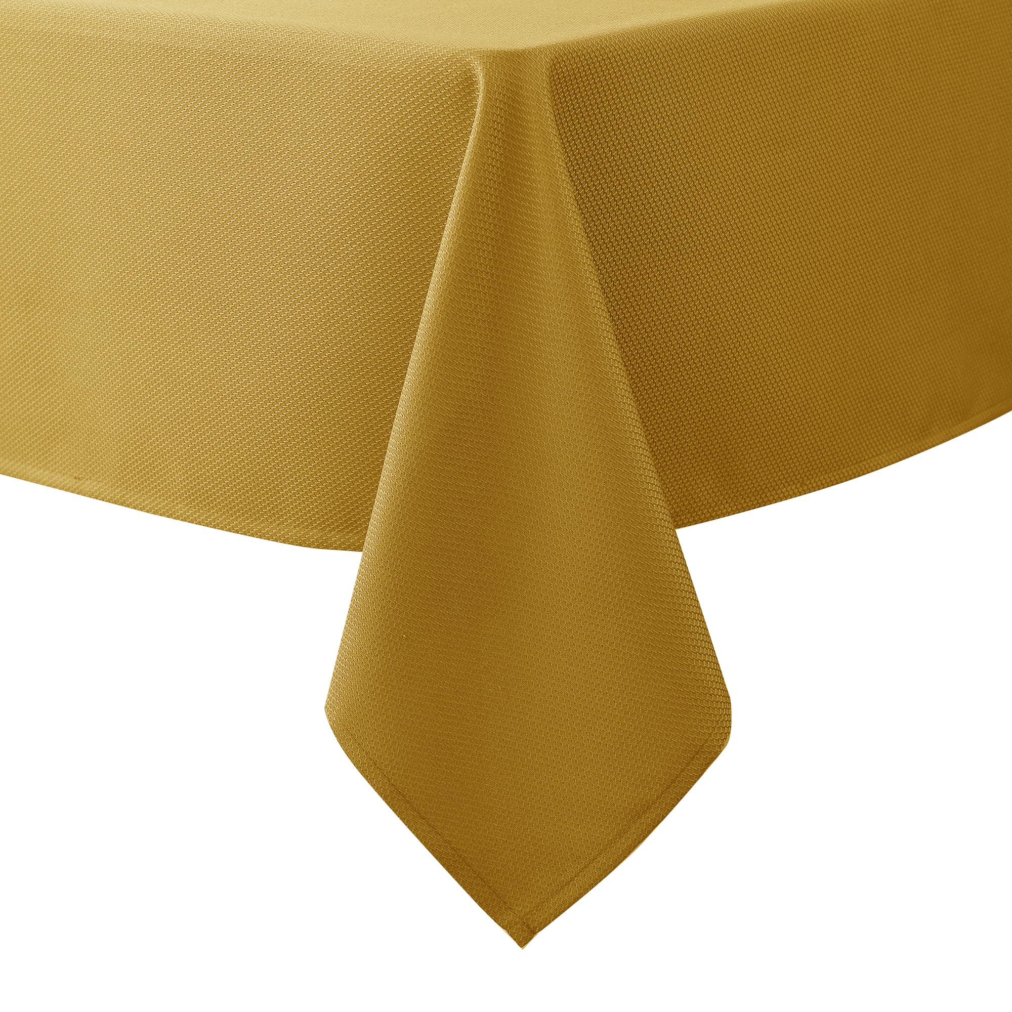Biscaynebay textured tablecloth on dining table adds festive elegance.