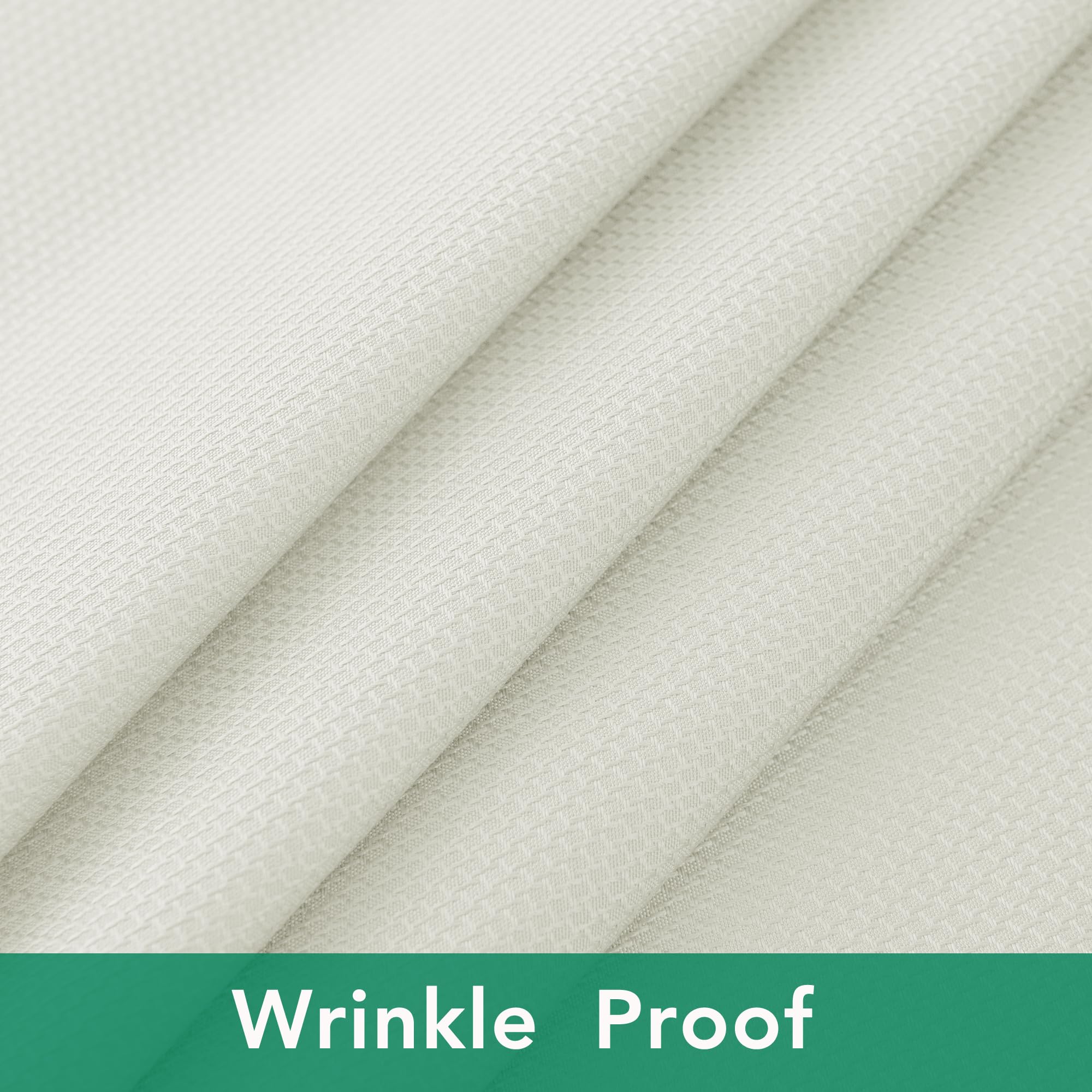 Biscaynebay 70-inch ivory tablecloth folded neatly for storage.