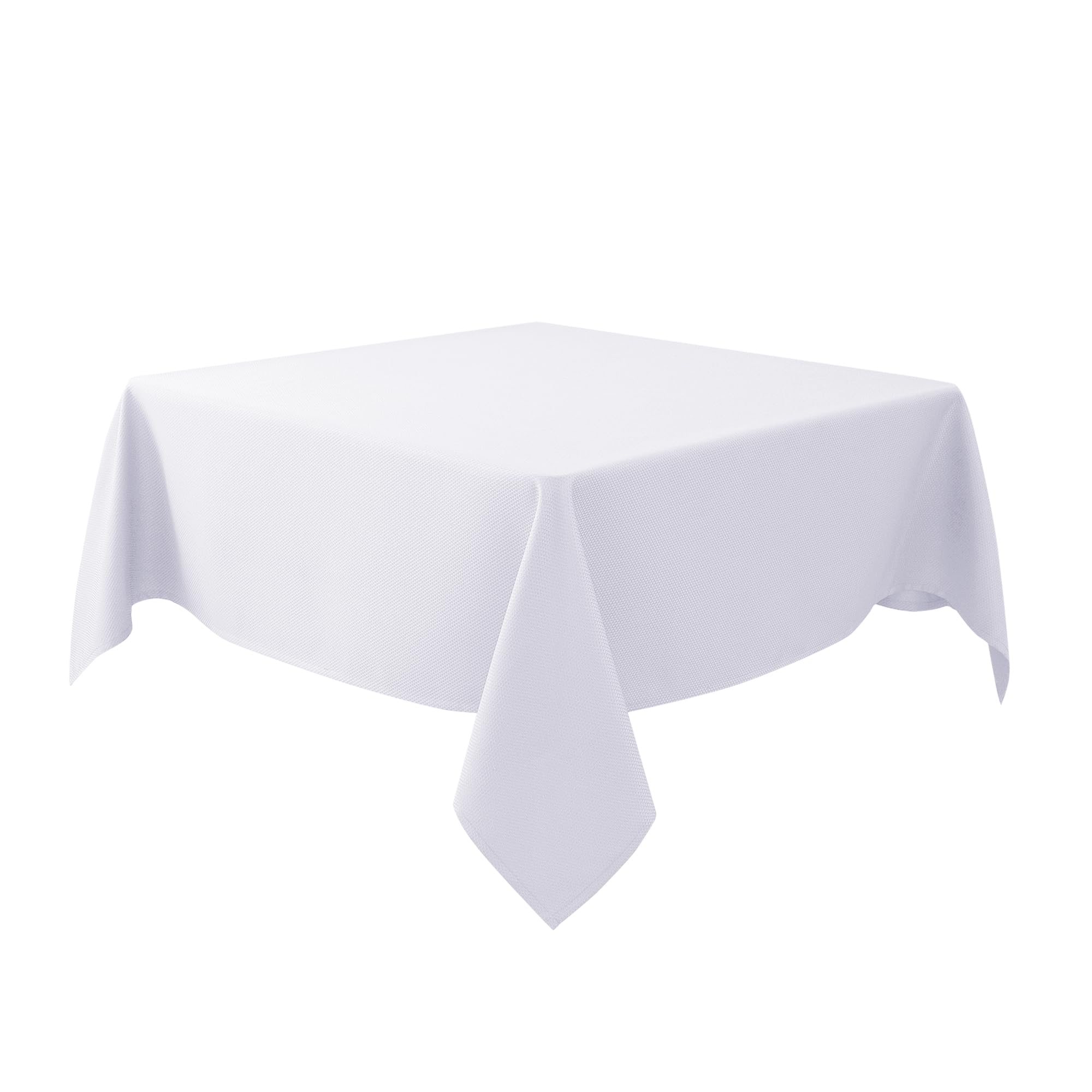 Biscaynebay textured square tablecloth 60x60 white enhances dining with elegant drape