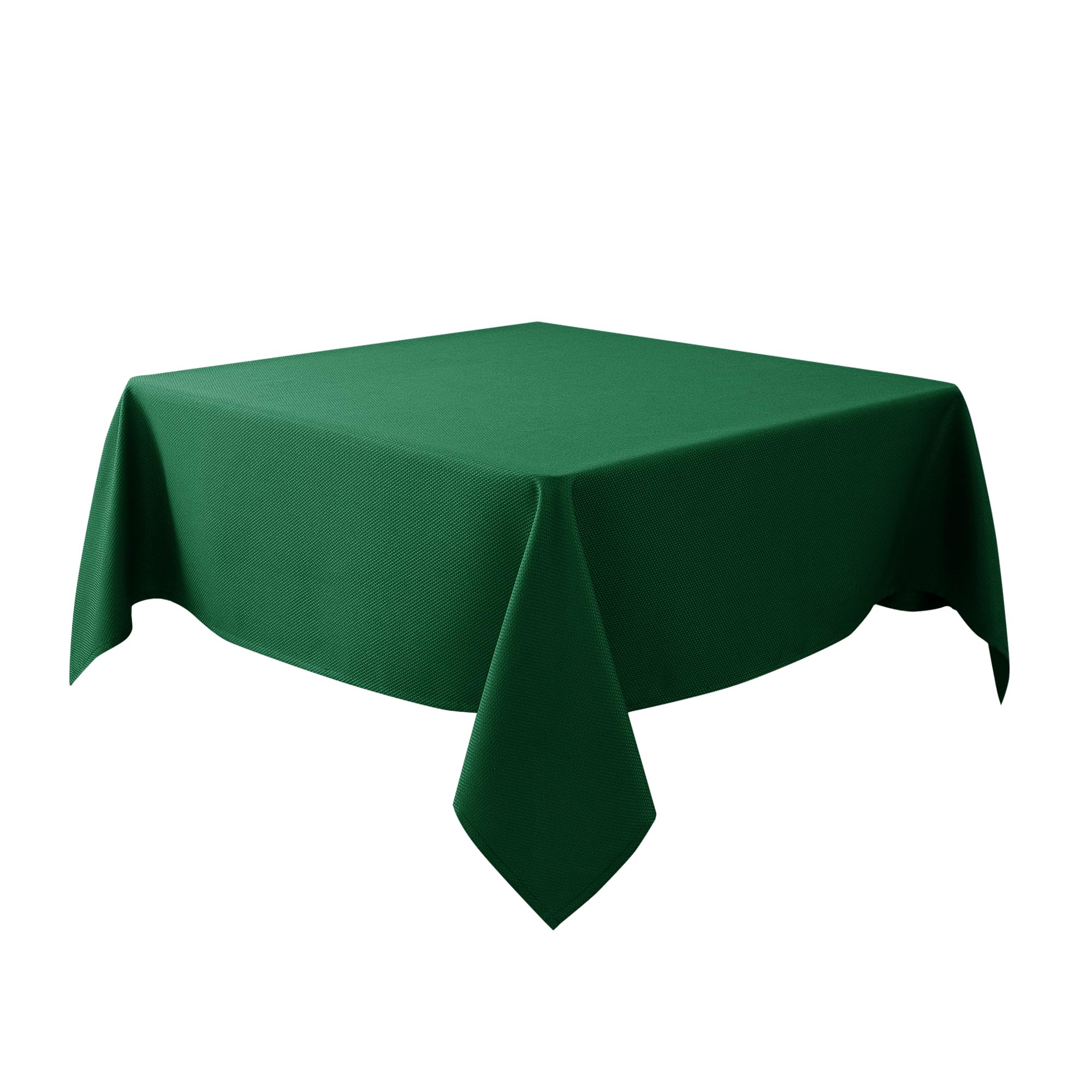 Biscaynebay textured tablecloth in hunter green 54x54 front view for elegant dining