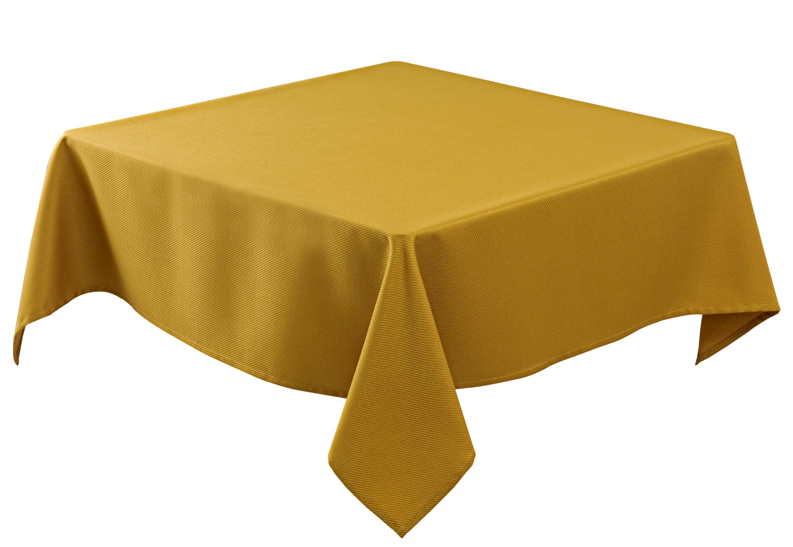 Biscaynebay textured tablecloth in gold close-up, highlighting premium fabric texture.