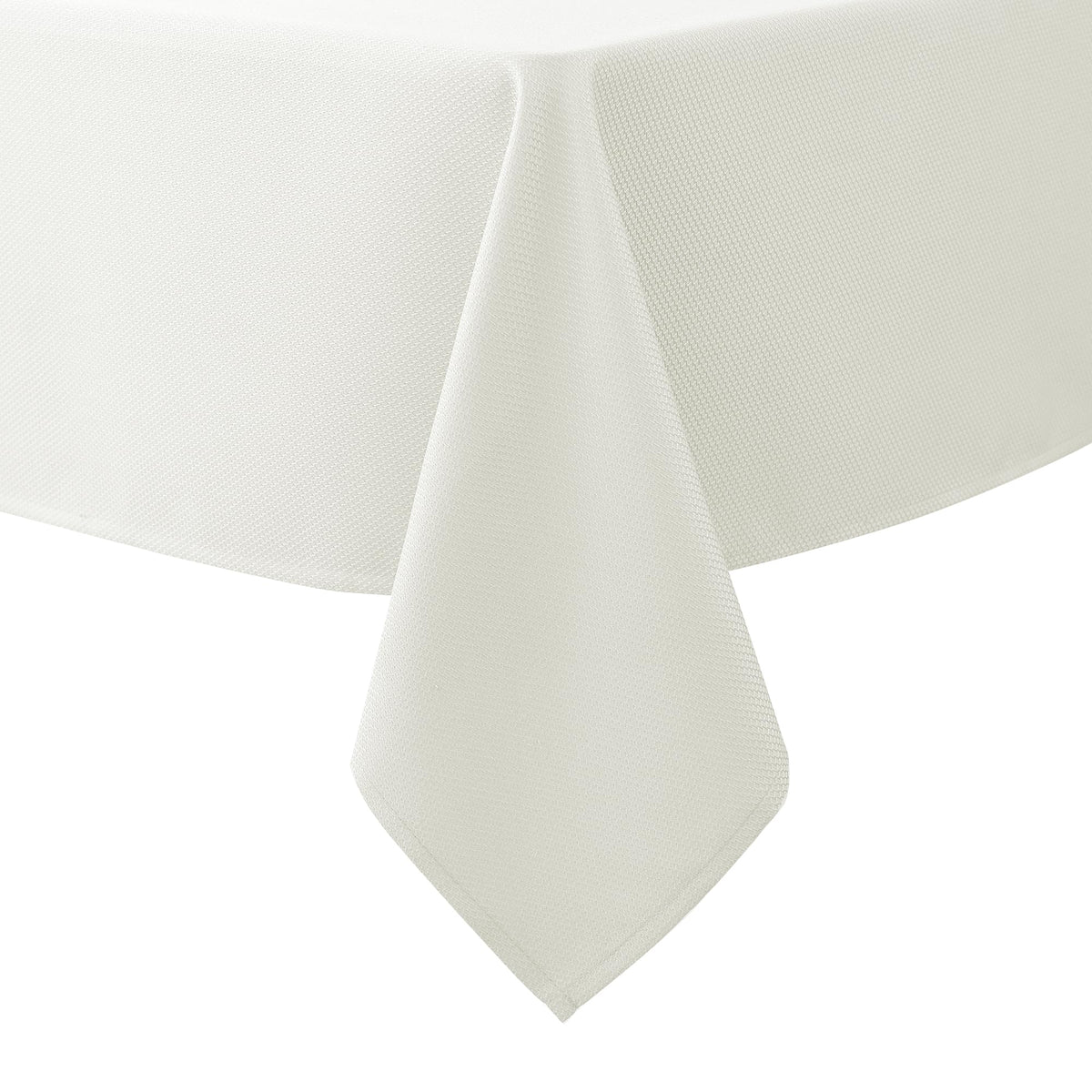 Biscaynebay textured ivory tablecloth close-up showing rich weave for elegant dining