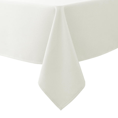 Biscaynebay textured ivory tablecloth close-up showing rich weave for elegant dining