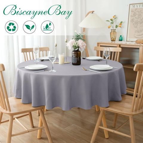 Biscaynebay tablecloth close-up showing water beads on the surface
