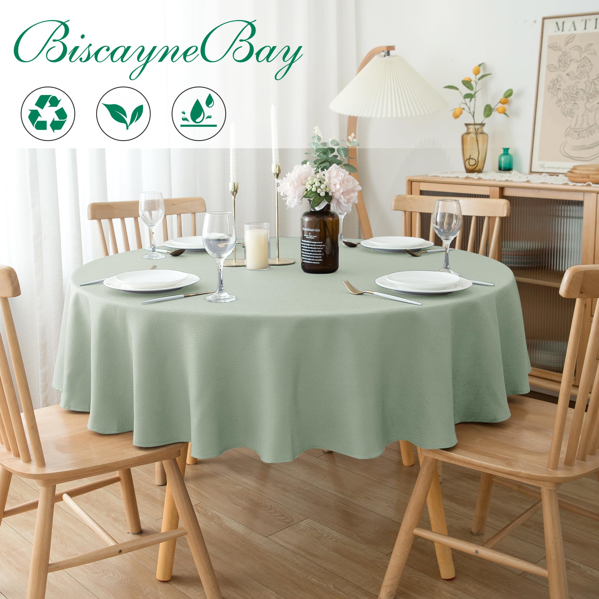Biscaynebay tablecloth with water-resistant finish for outdoor meals