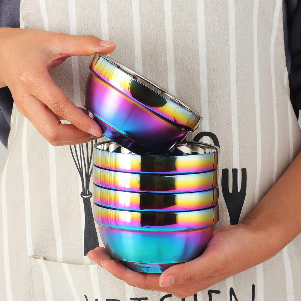 BISDARUN rainbow bowls highlight anti-scald design for comfortable family meals