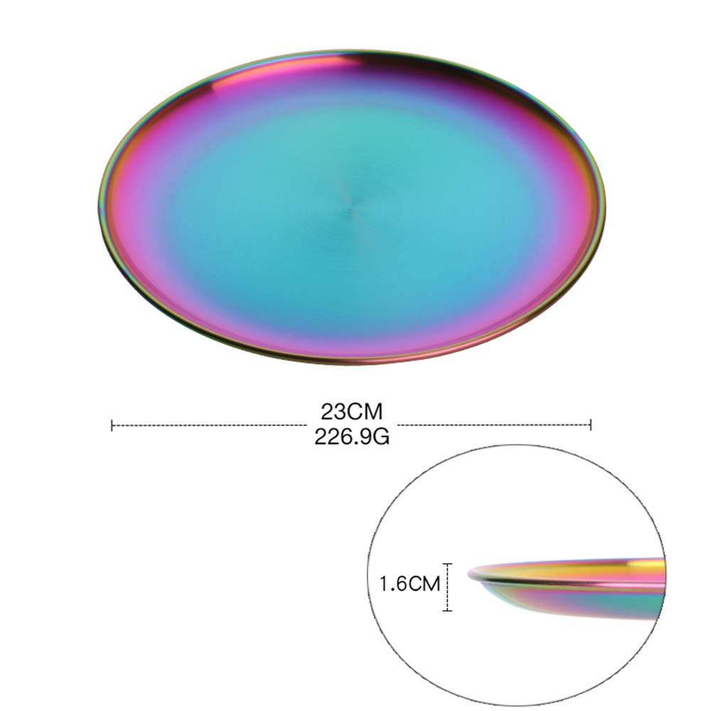 BISDARUN rainbow dessert plates highlighting vibrant color and compact design