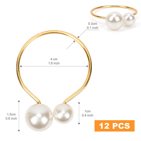 Closeup of Bituinra pearl detail napkin ring craftsmanship