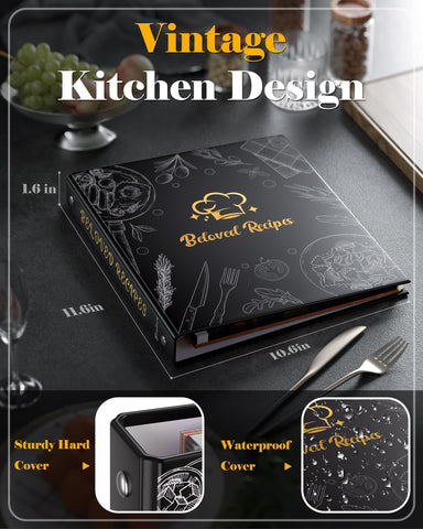 BiuLeon 50 plastic sleeves protect recipes from spills and stains