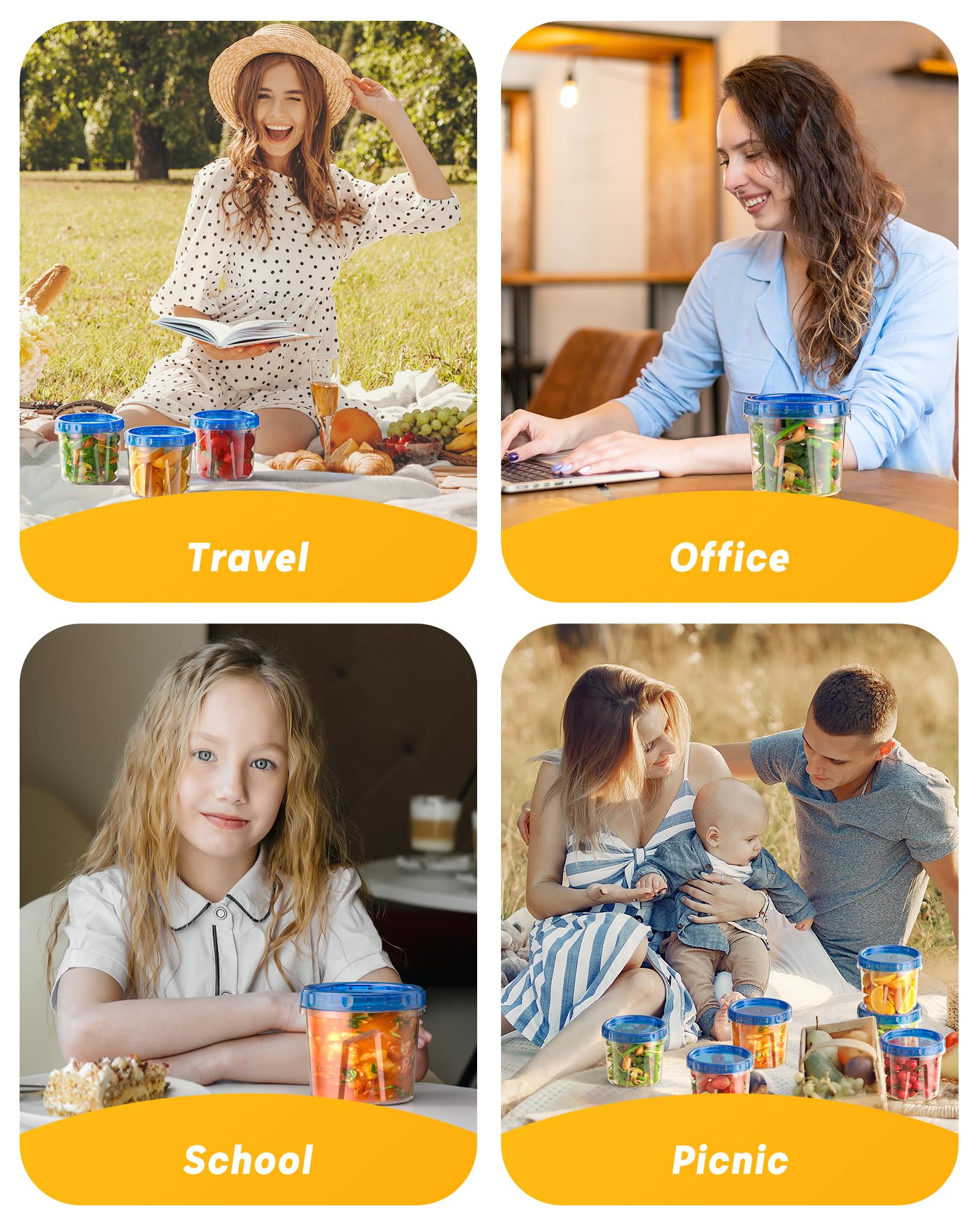 Biuleon portable containers ideal for picnics and on-the-go meals.