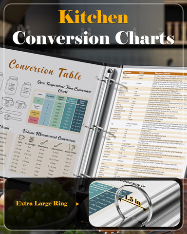 BiuLeon 30 full-page recipe cards and clarity for quick jotting and sharing