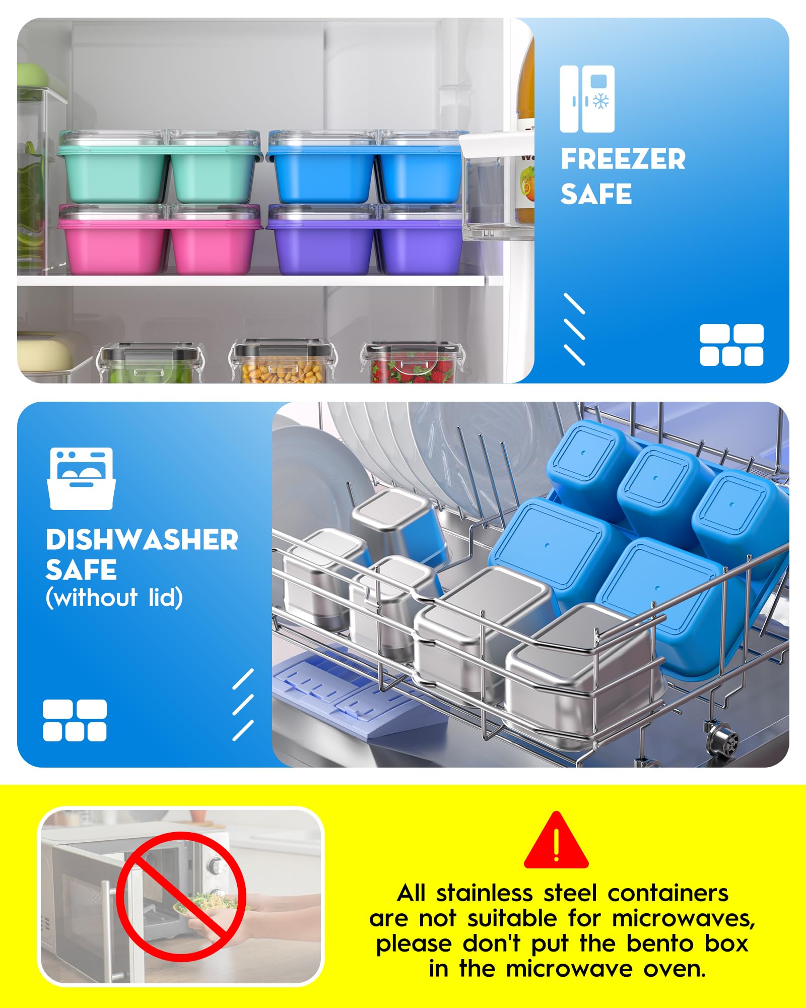 BiuLeon Snackle Box leak-proof seal prevents spills during transport.