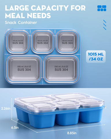 BiuLeon Snackle Box lid seal keeps foods fresh during travel.