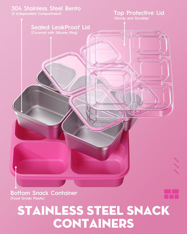 BiuLeon Snackle Box transparent lid lets you view contents at a glance.