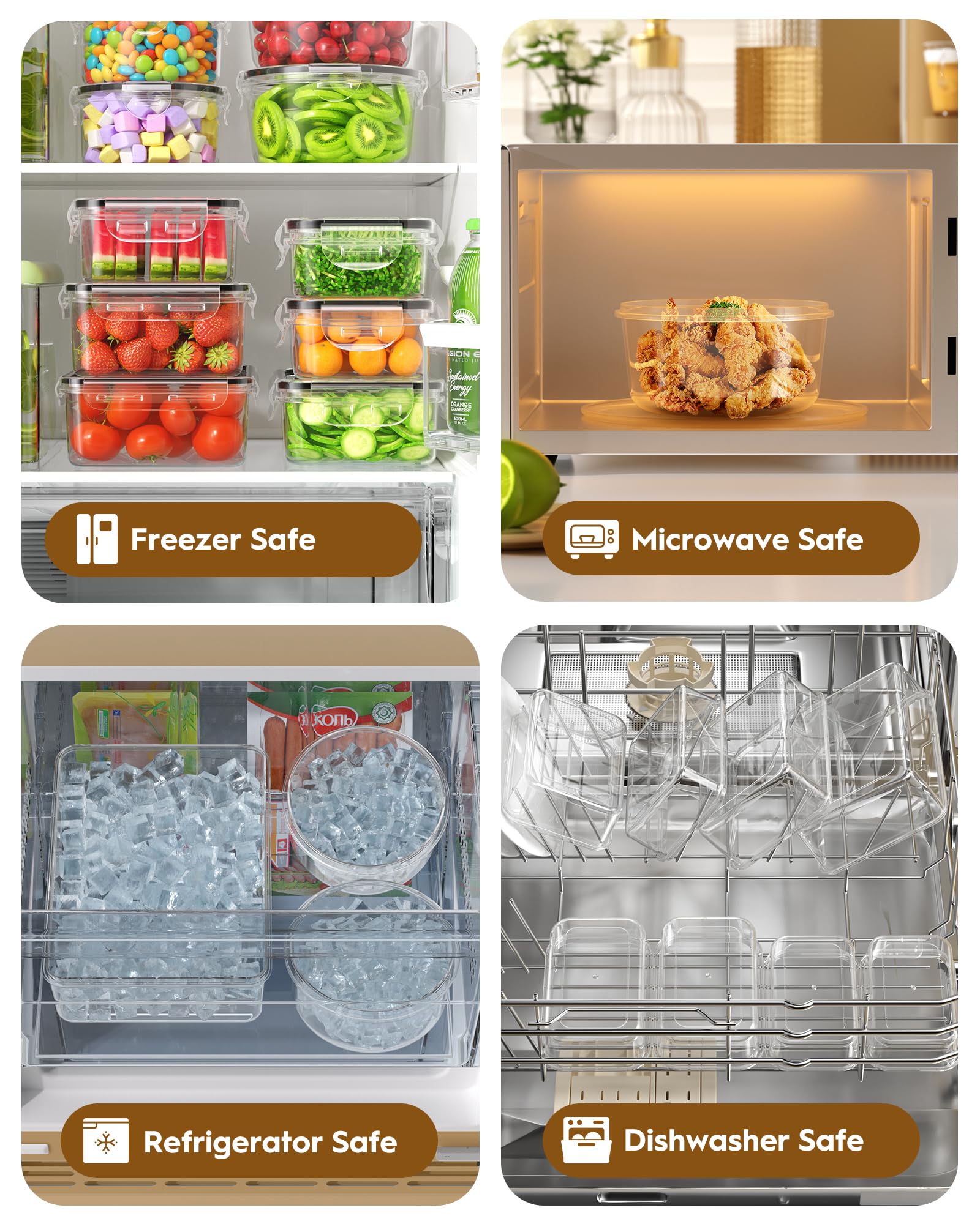 Biuleon stackable design saves kitchen space when not in use.