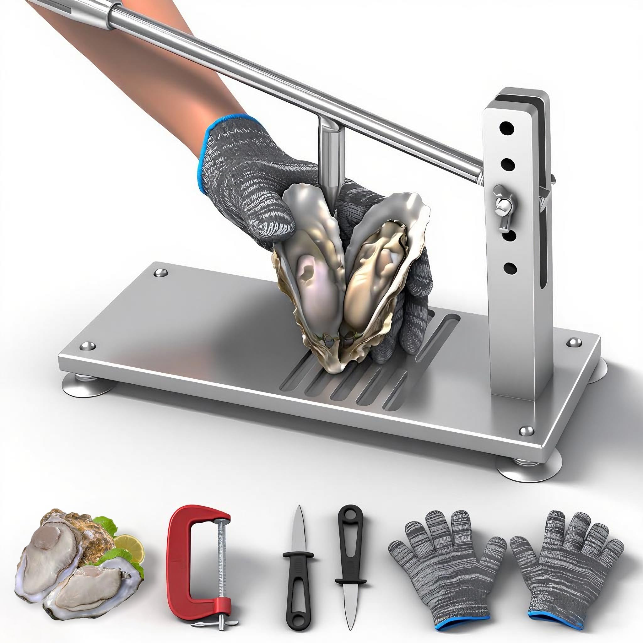 BIUWING Oyster Shucker Base provides a stable workspace for quick shell access