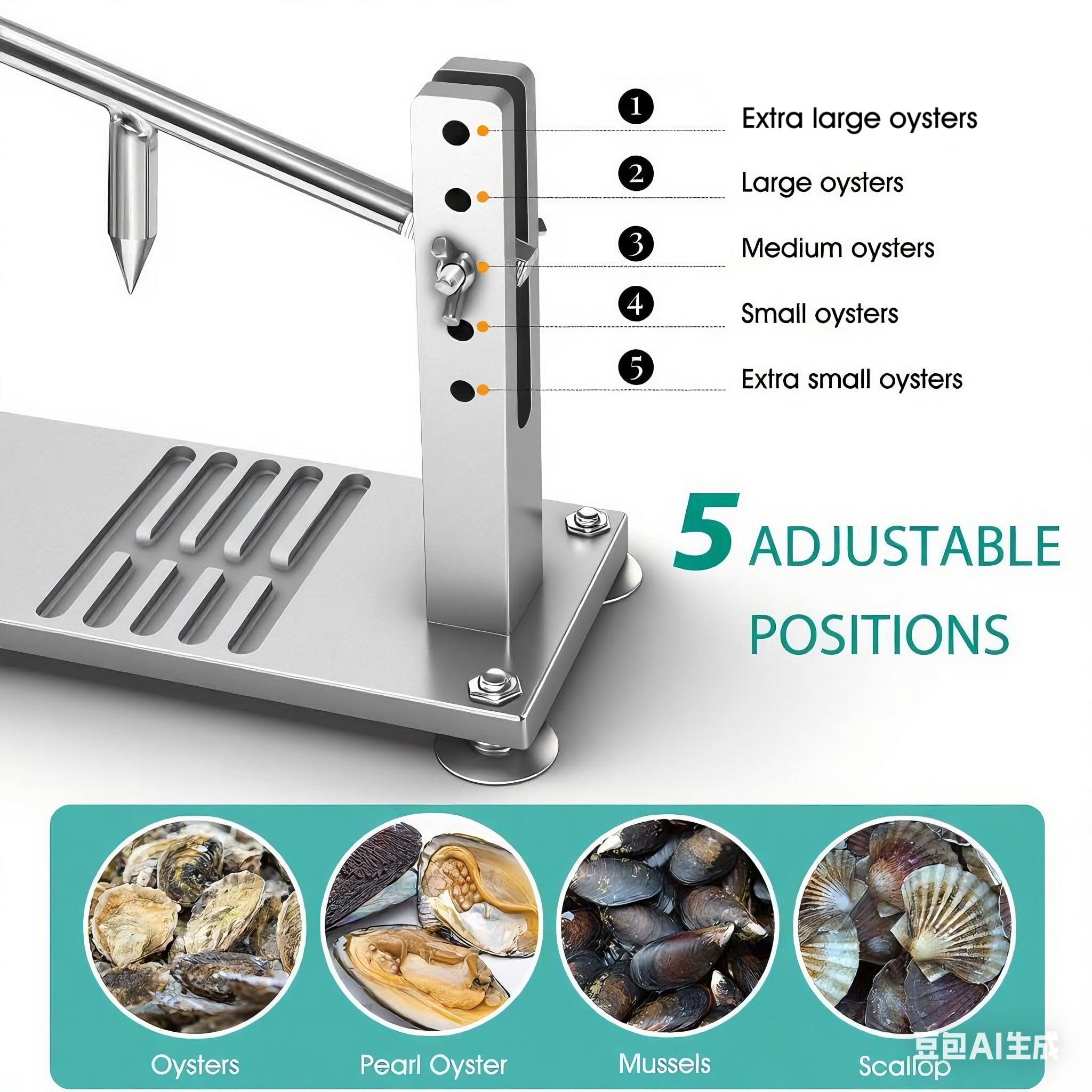 BIUWING Stainless steel pry stick extends leverage for effortless shell opening