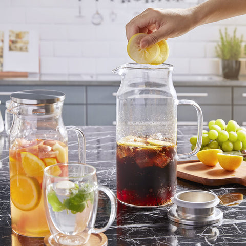 Bivvclaz 2L glass pitcher dishwasher-safe for quick cleanup