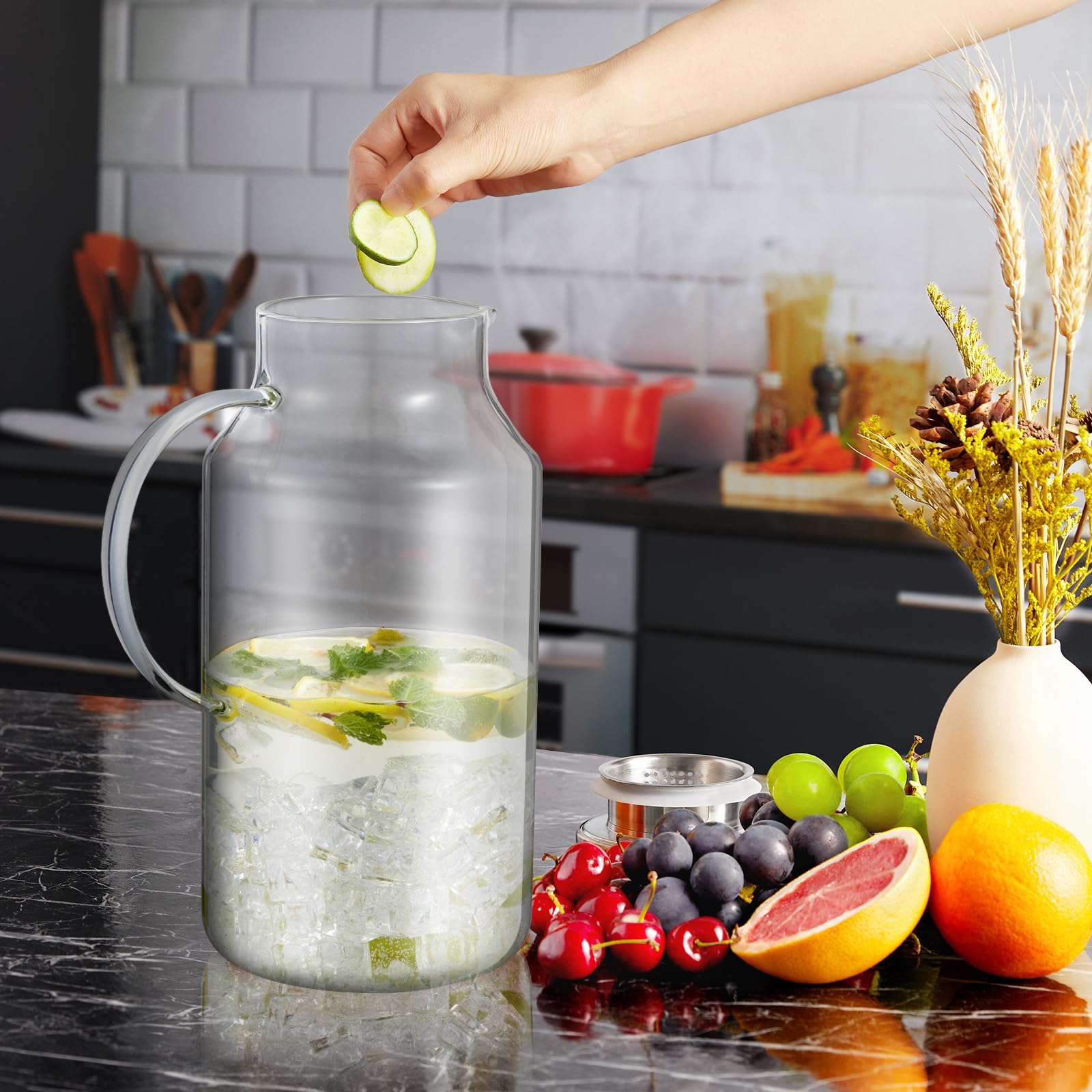Bivvclaz dishwasher-safe pitcher for quick cleanup after gatherings.
