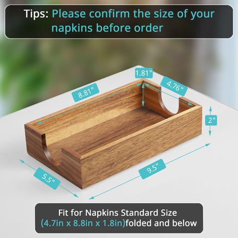 Bivvclaz napkin holder with large side openings for easy refills.