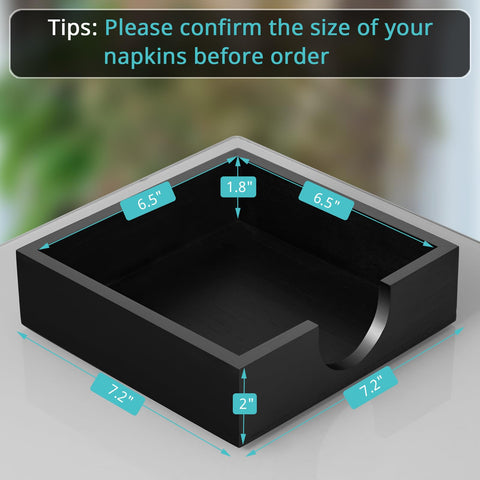 Bivvclaz wooden napkin holder showing side opening for quick napkin grab.