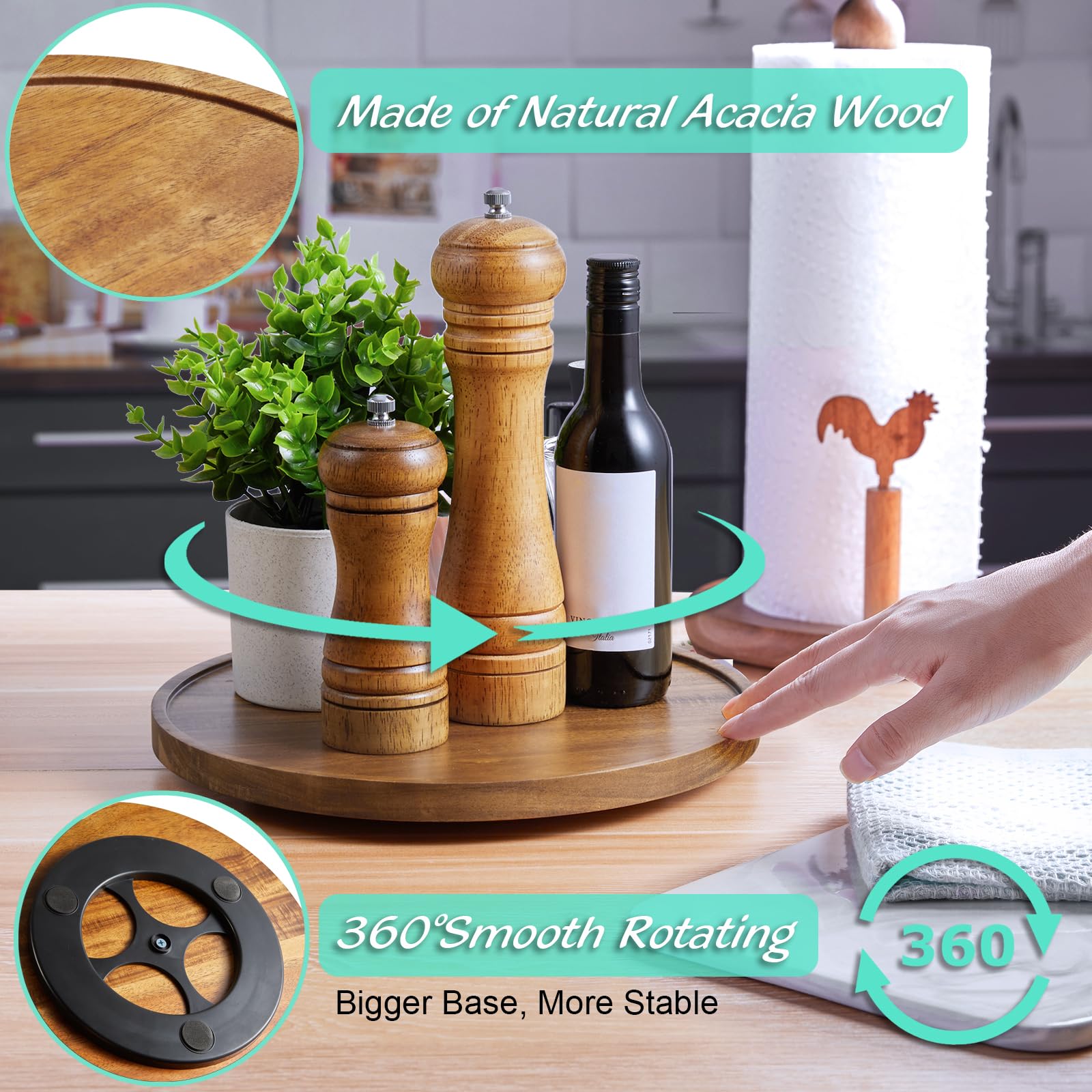 Bivvclaz round serving tray centerpiece shows rustic charm and versatile display
