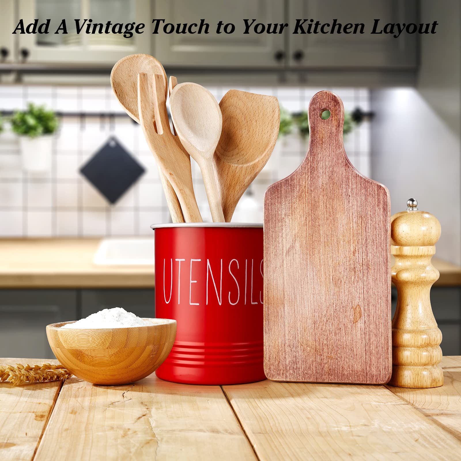 Bivvclaz counter-ready utensil crock for quick access