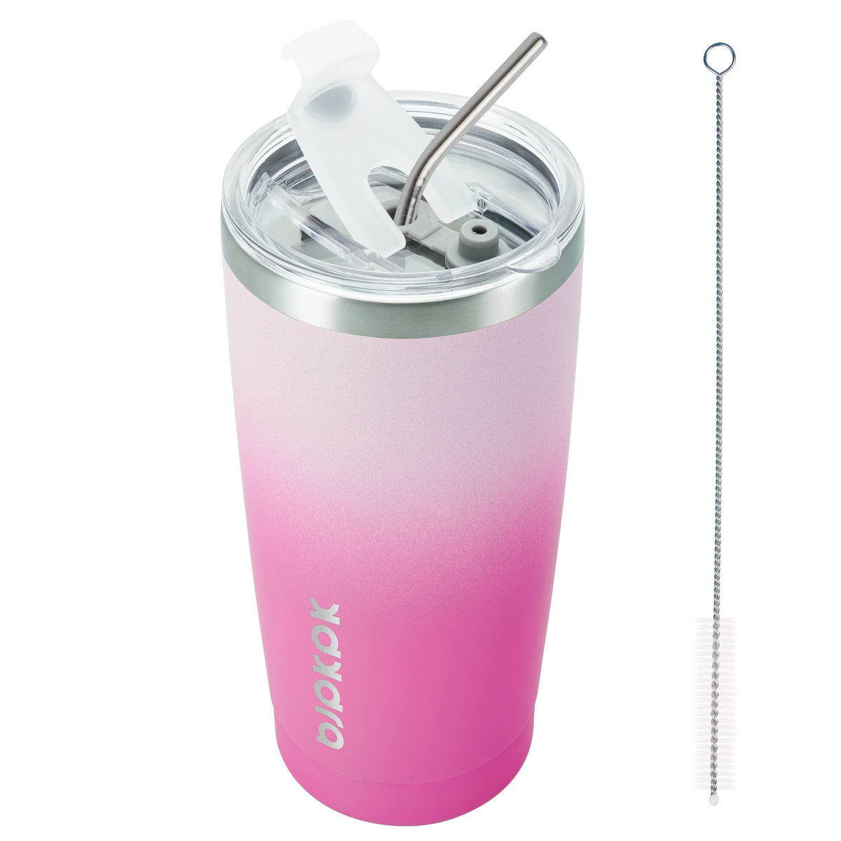 BJPKPK 20oz tumbler with lid and straw in Cherry Blossom keeps drinks at the right temperature.