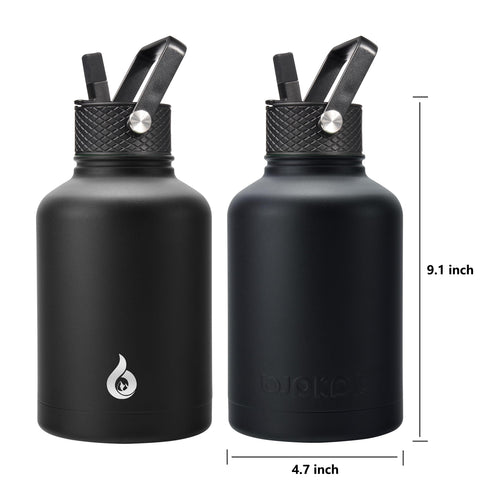 BJPKPK 3 lids design offers flip straw, spout, or portable lid for any activity.