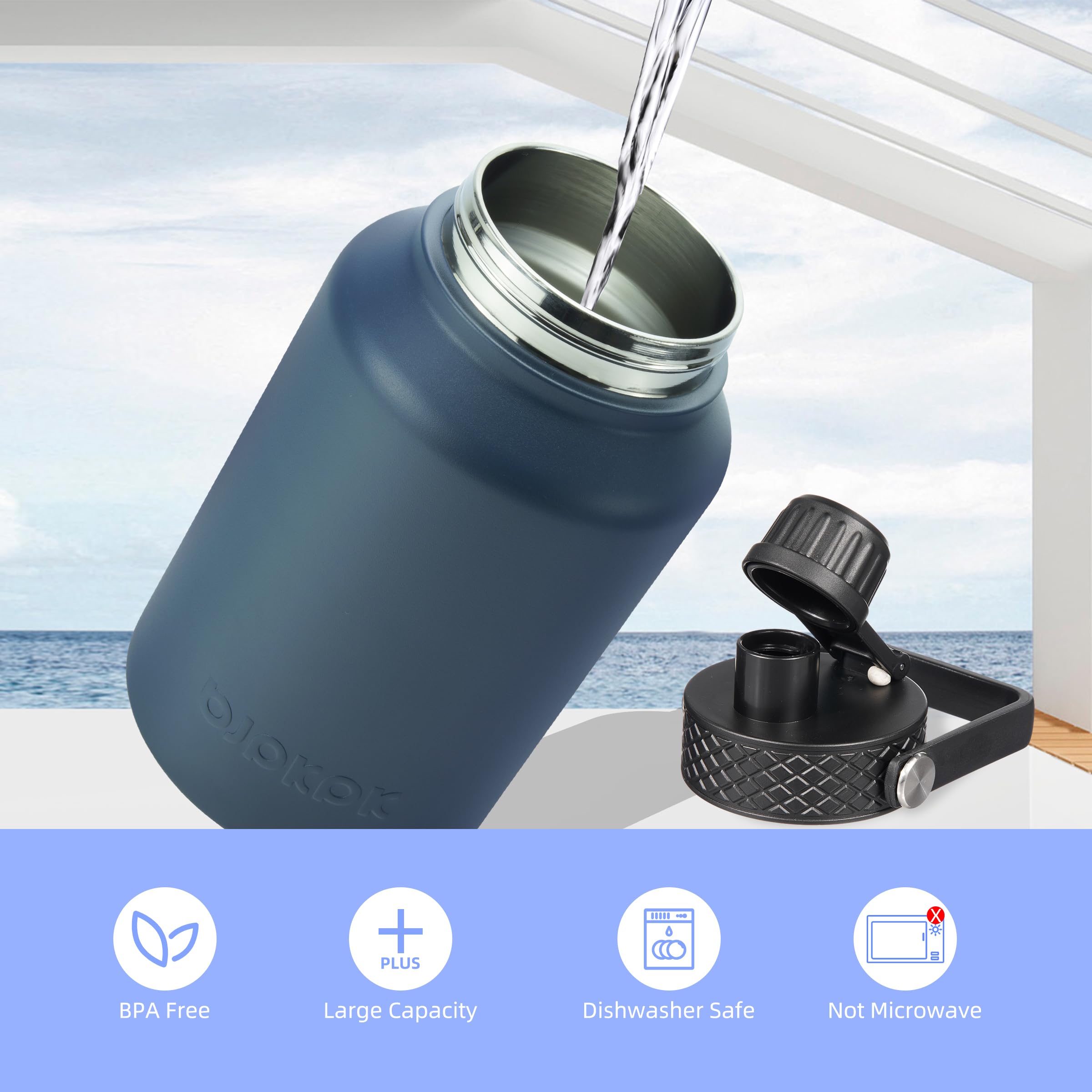 BJPKPK dishwasher-safe bottle is easy to clean after use.