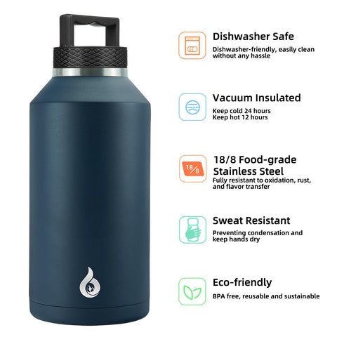 BJPKPK 64oz water jug is dishwasher safe for easy cleaning