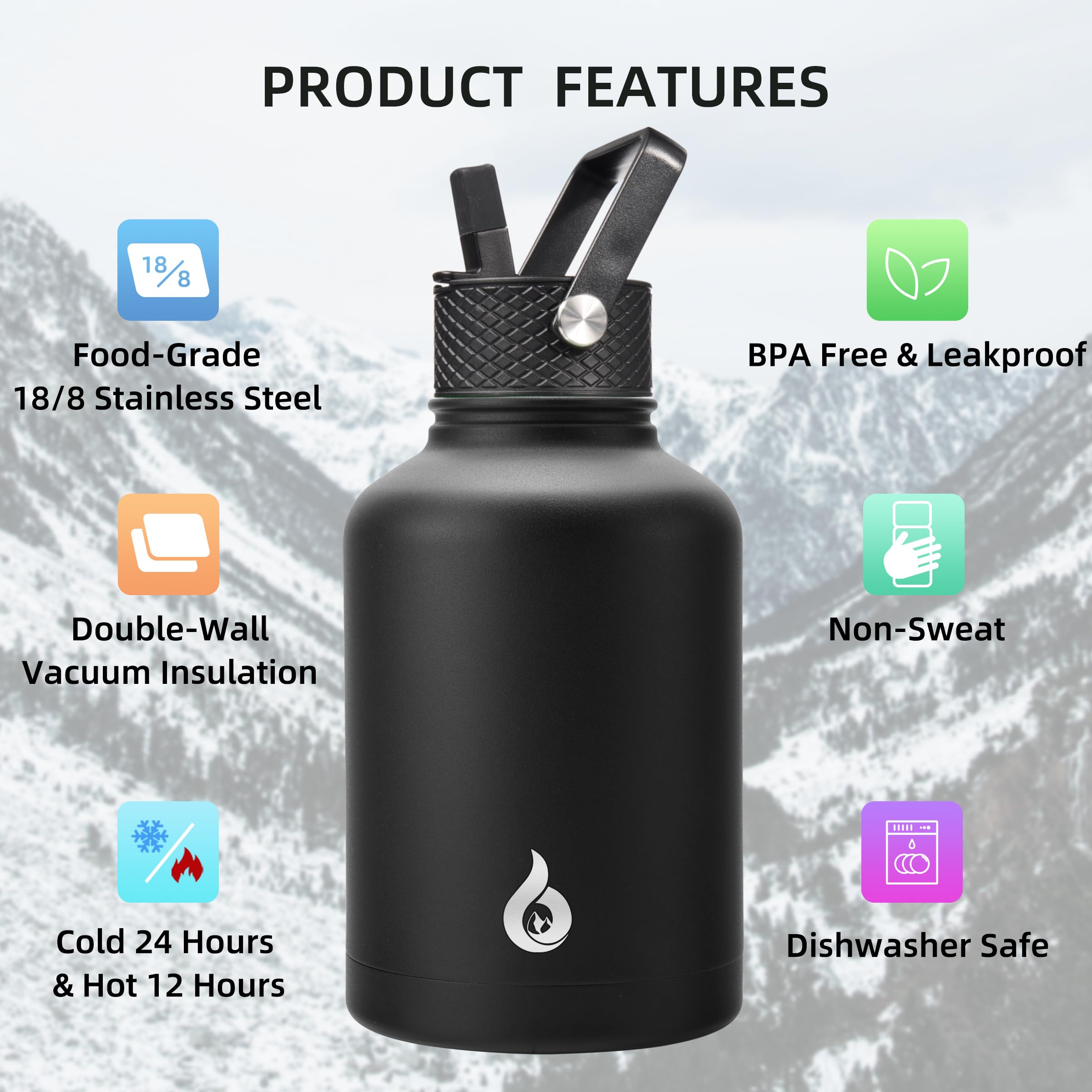 BJPKPK paracord handle enables easy carrying during hikes and workouts.