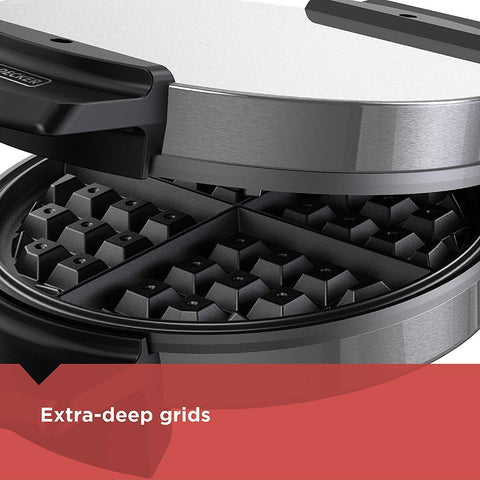 BLACK+DECKER WMB500 nonstick plates enable easy release.