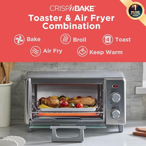 BLACK+DECKER Crisp N Bake interior cavity fits small batches and 9 inch pizzas