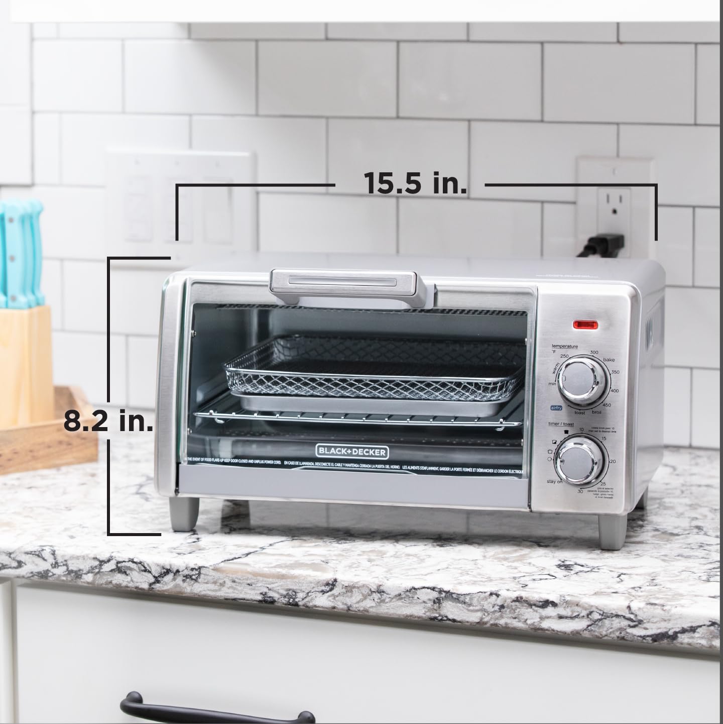 BLACK+DECKER EvenToast technology ensures even browning