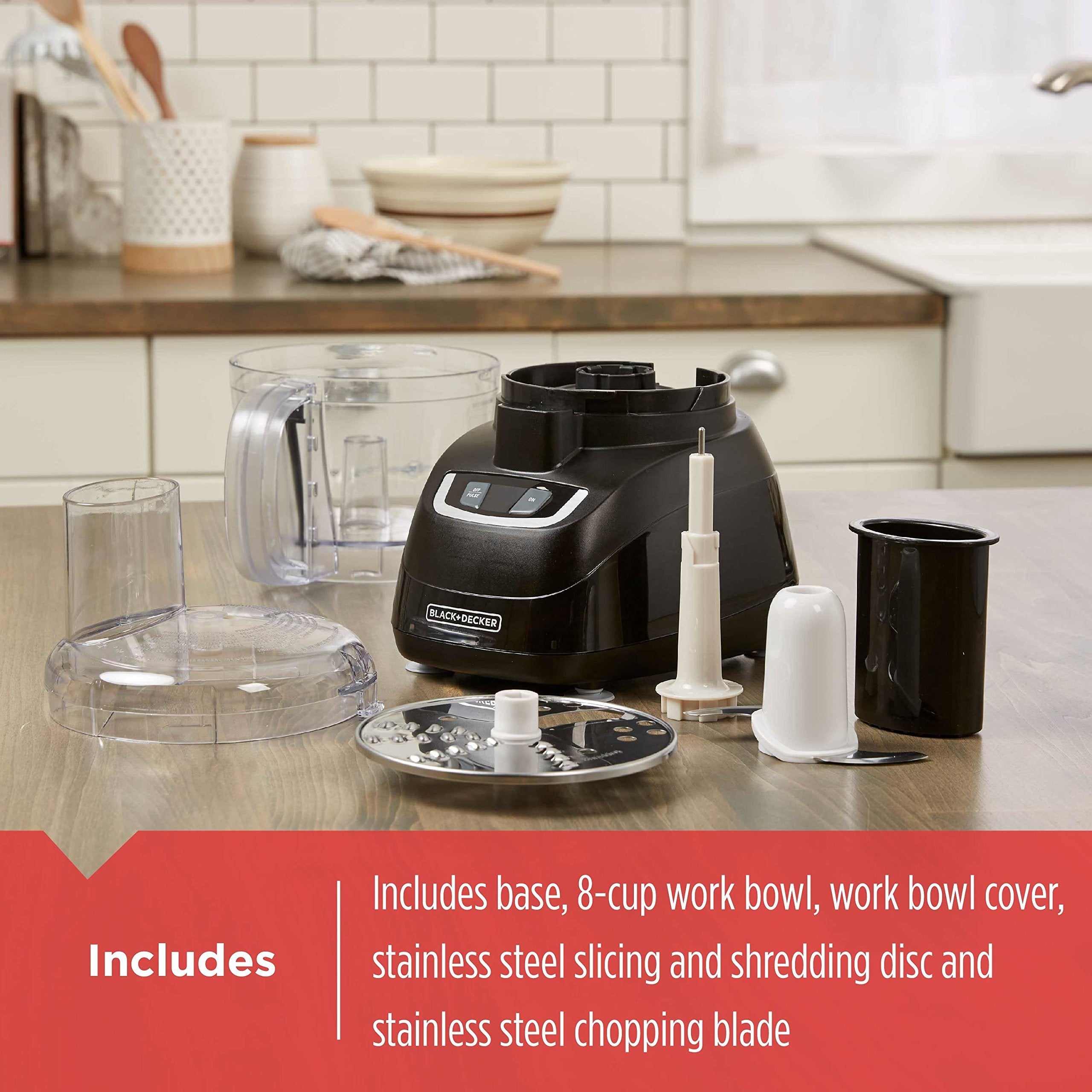 BLACK+DECKER FP1600B reversing-disc enables versatile disc options for vegetables and cheese