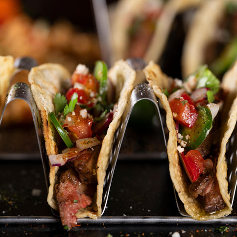 Six-taco capacity per tray supports efficient hosting and serving
