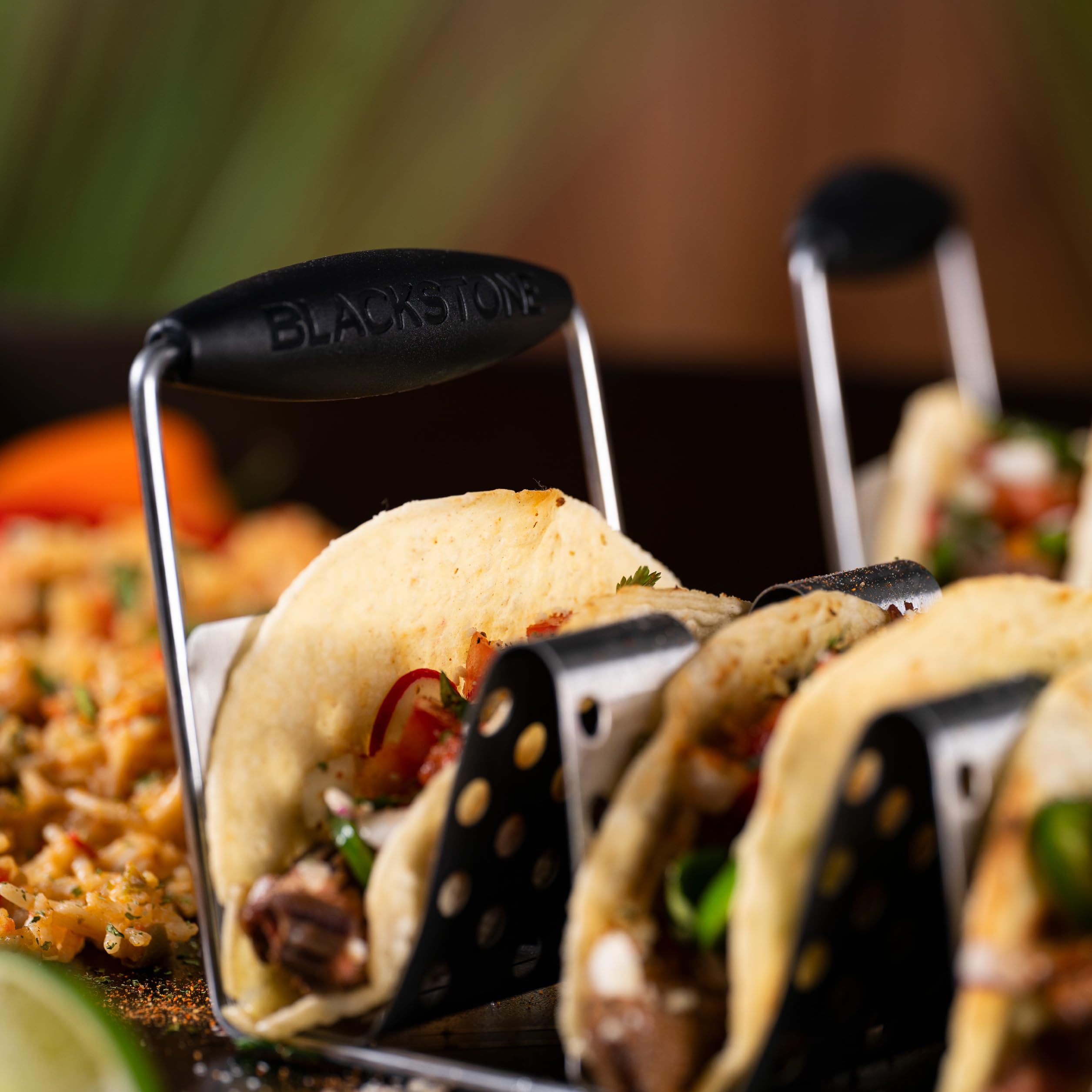 BLACKSTONE taco holder stand is dishwasher-safe for quick cleanup