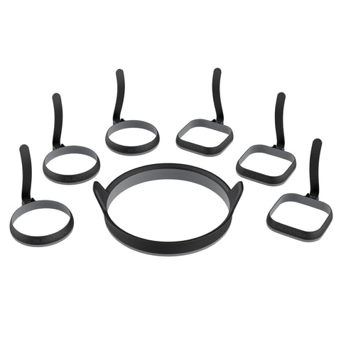 Blackstone egg ring kit circle and square molds for precise breakfast shapes.