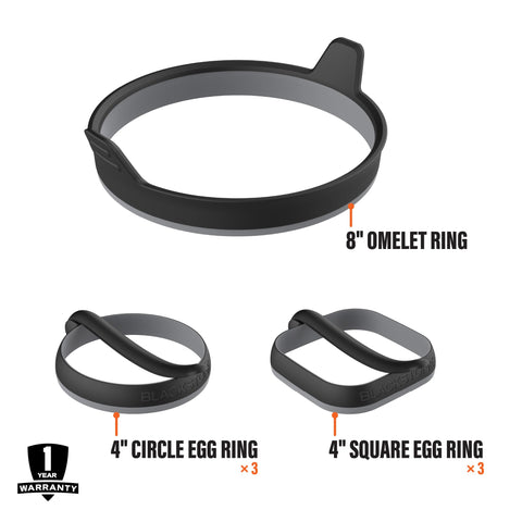 Blackstone non‑stick silicone egg molds release easily and clean up quickly.