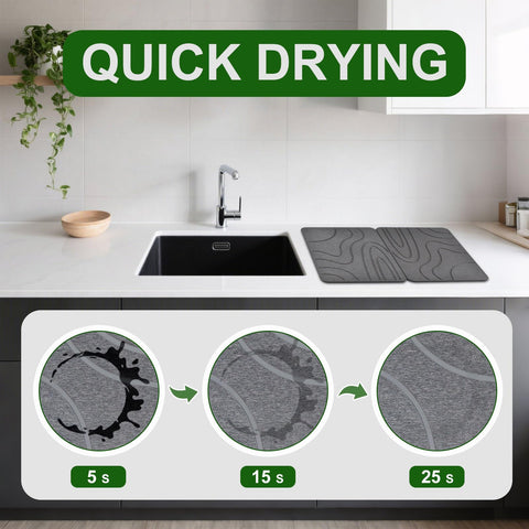 Double-sided design allows moisture absorption on either side for flexible workflow.
