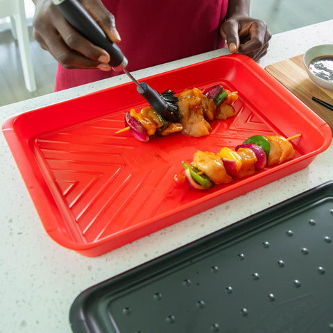 Blazin' Grill ready-to-use trays enhance prep-to-serve workflows.