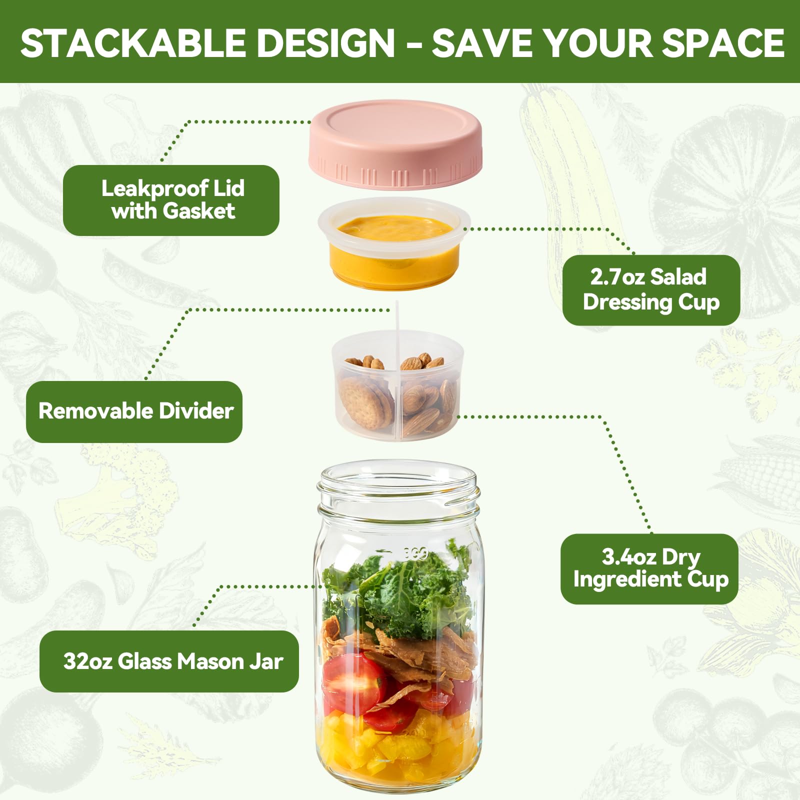BLAZPATH lid with gasket locks freshness and prevents leaks.