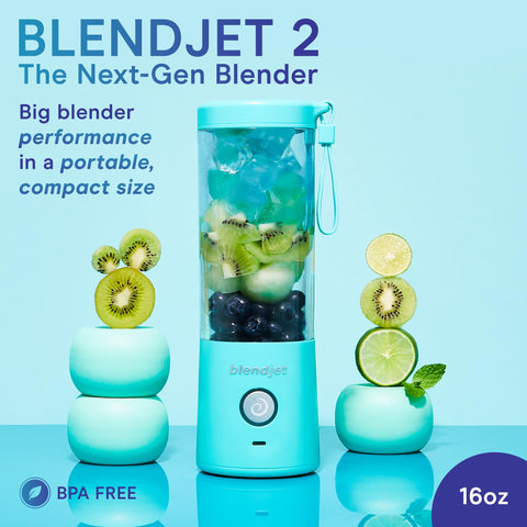 BlendJet 2 portable design highlights its compact size for travel and workouts.