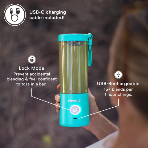 BlendJet 2 self-cleaning feature makes cleanup effortless after use.
