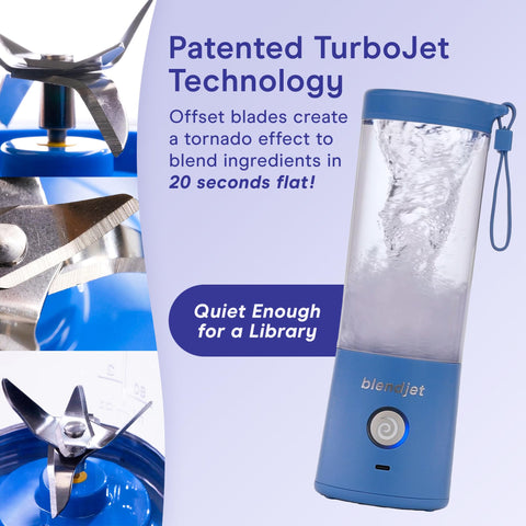 BlendJet 2 TurboJet power captures ice and frozen fruit easily.