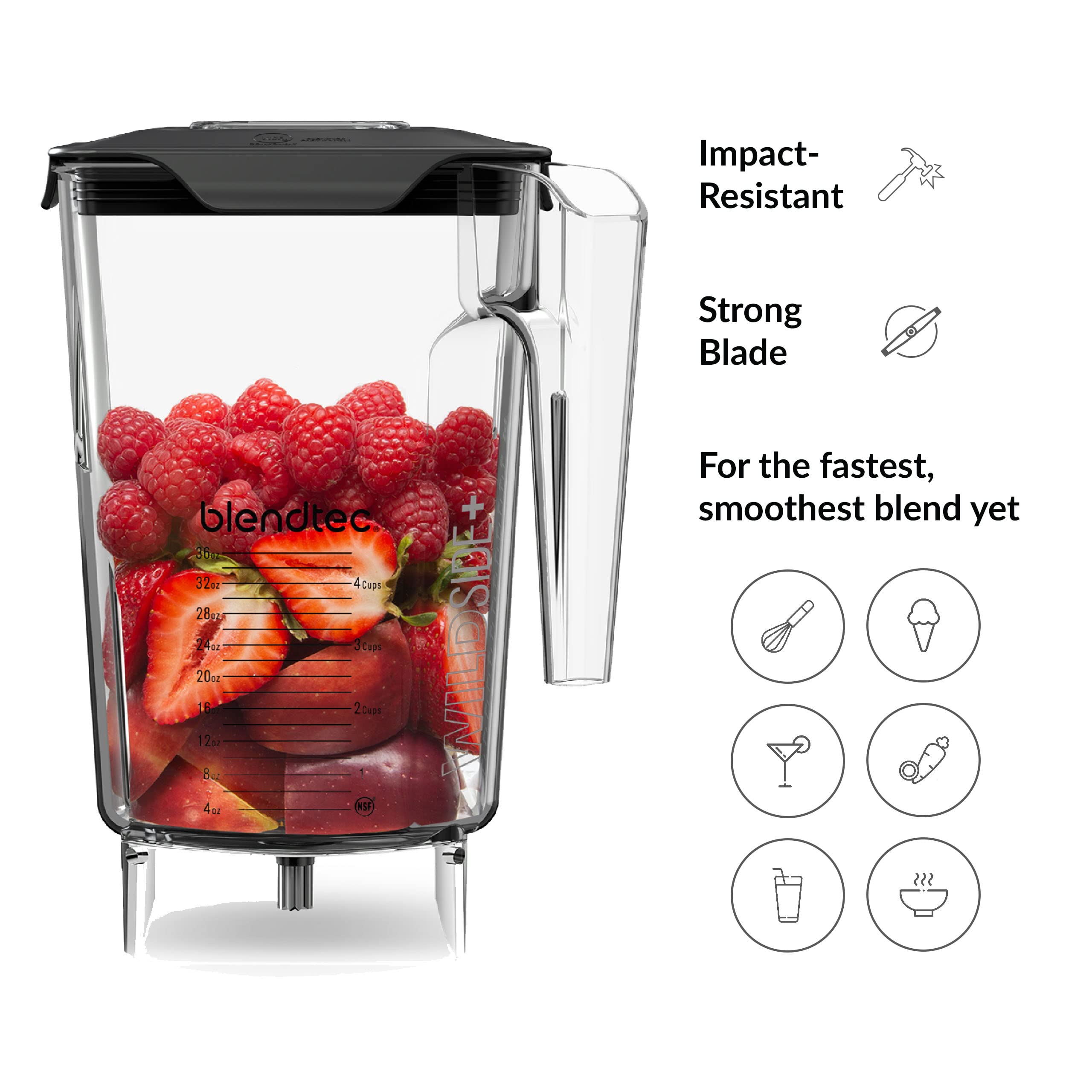 Blendtec WildSide+ blunt blade delivers safer, powerful blending