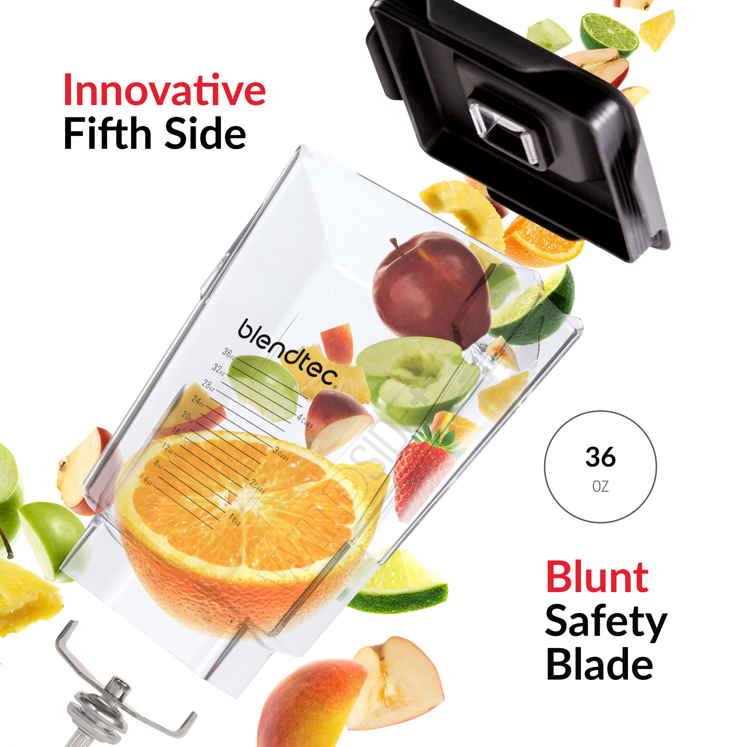 Blendtec WildSide+ jar lid with grip enables easy ingredient additions